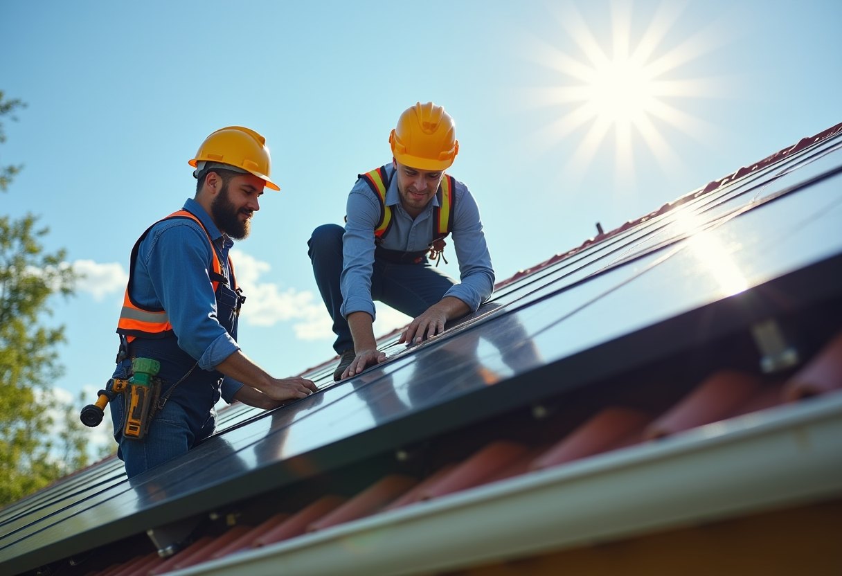 Brightwatt install team fitting panels